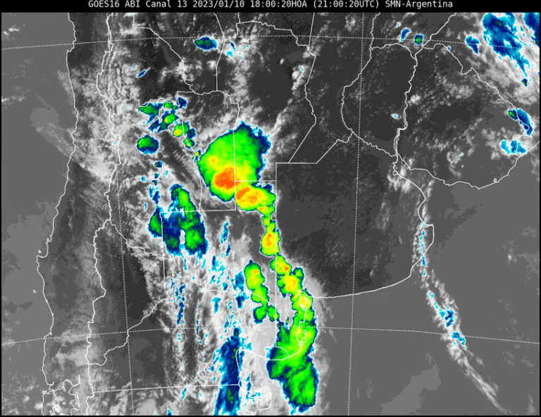 Aviso a corto plazo: posibles tormentas fuertes con lluvias intensas, ráfagas y granizo podrían afectar al norte de La Pampa
