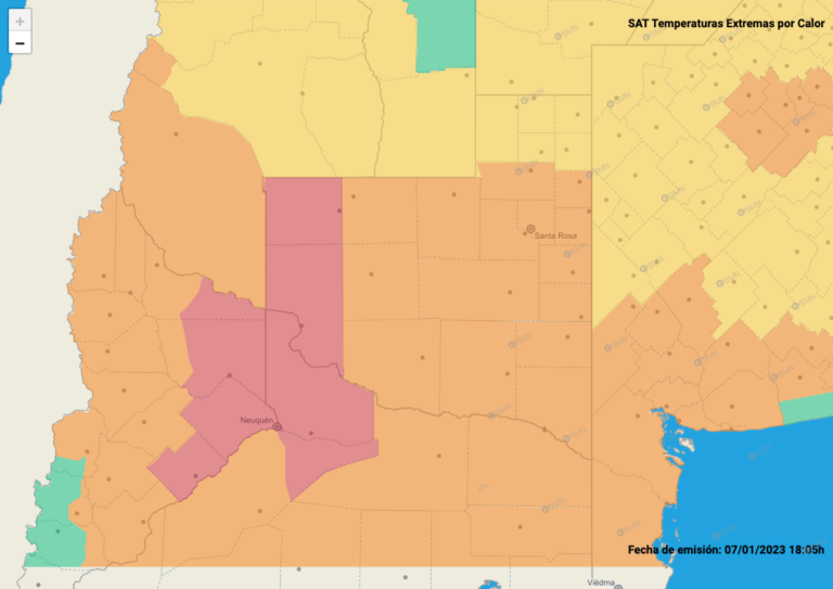 De todos los colores: La Pampa bajo alerta amarilla, naranja y roja por temperaturas extremas