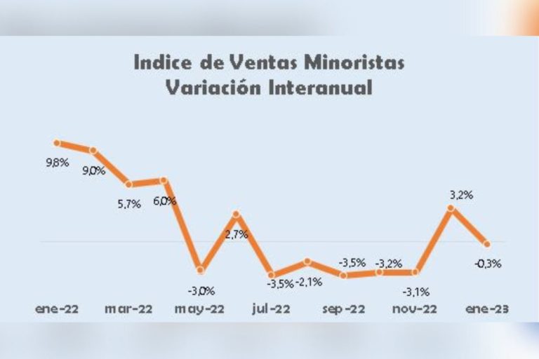 Las ventas minoristas PyME cayeron 0,3% anual en enero