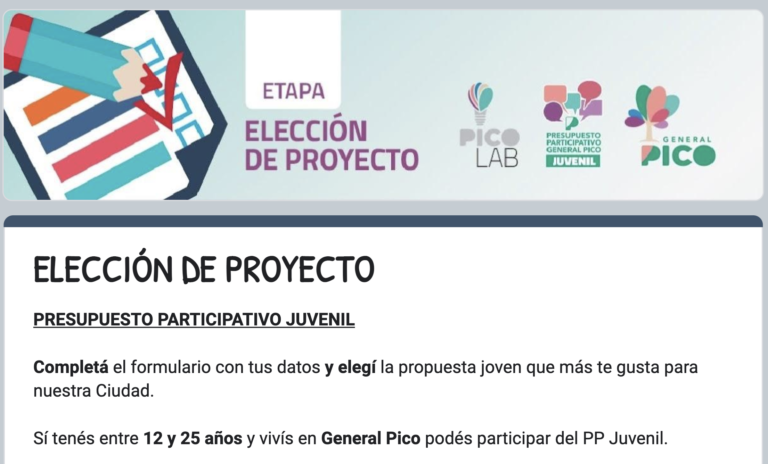 Jóvenes piquenses ya pueden votar por los proyectos del presupuesto participativo juvenil