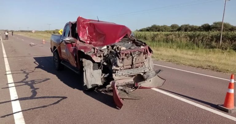 Accidente en la Ruta Nacional 188: una camioneta quedó destruida, pero no hubo lesionados graves