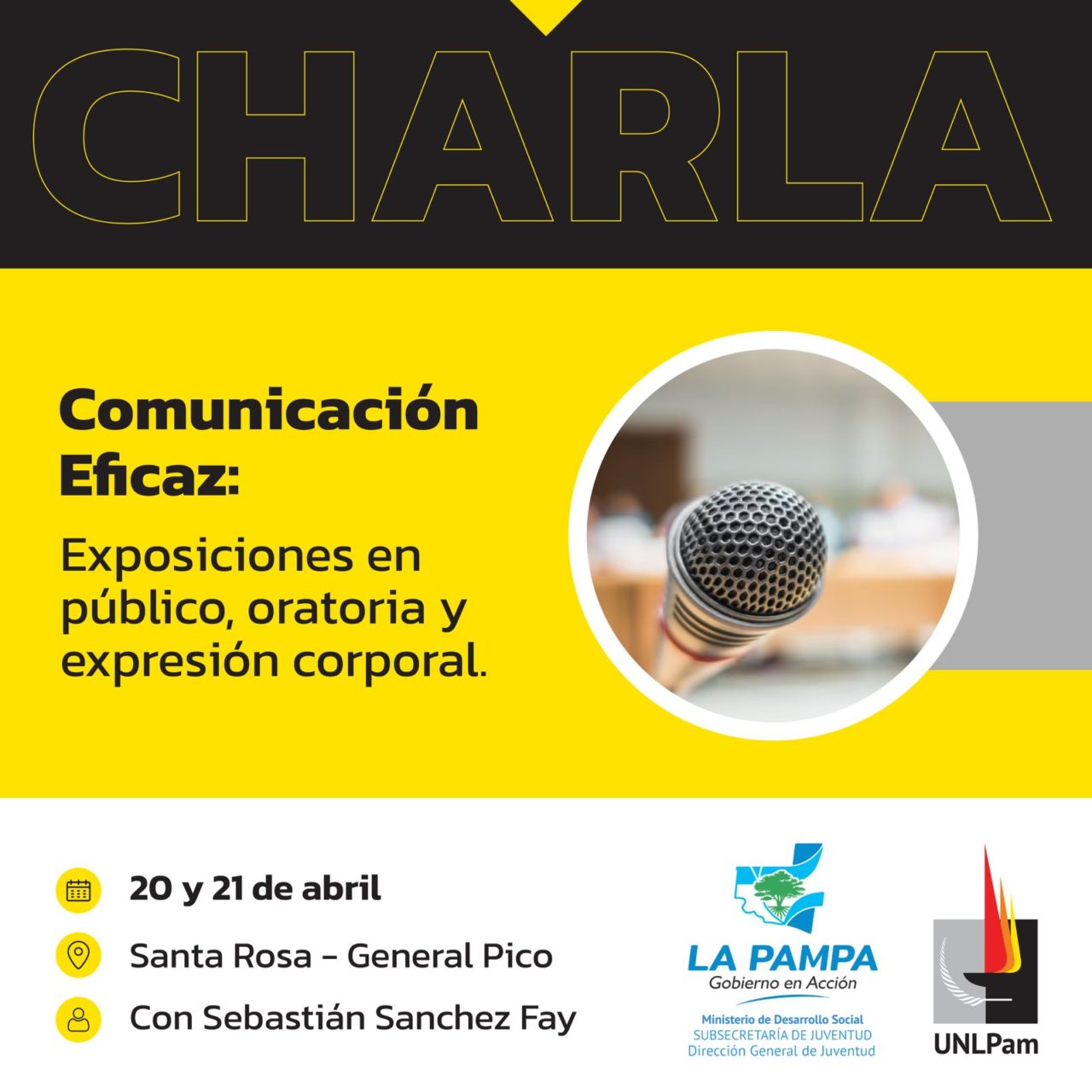 Juventud y UNLPam realizarán jornadas de oratoria en Santa Rosa y Pico