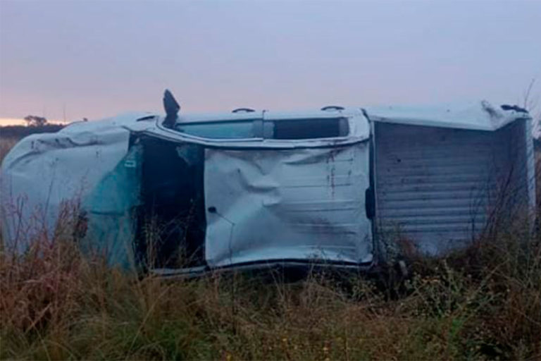 Accidente de tránsito en Ruta 10 deja dos funcionarios de SENASA General Pico heridos