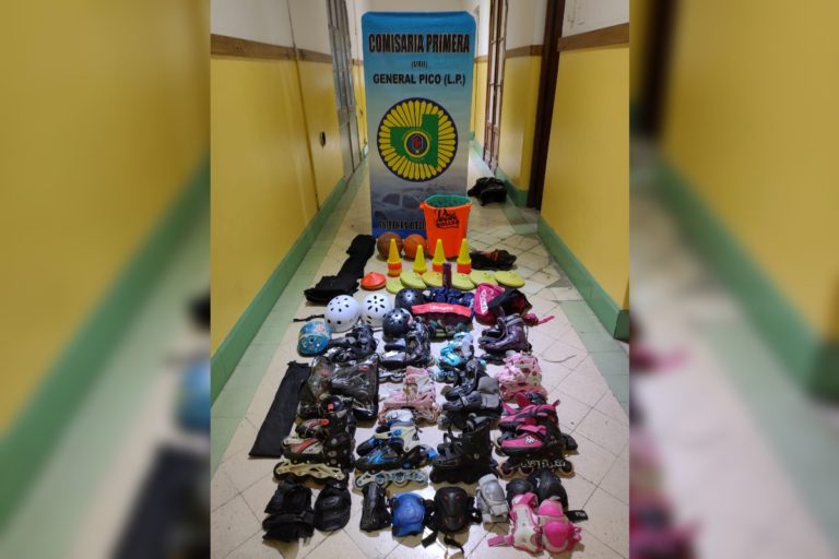 Recuperan elementos robados de Pico Roller tras allanamientos en General Pico