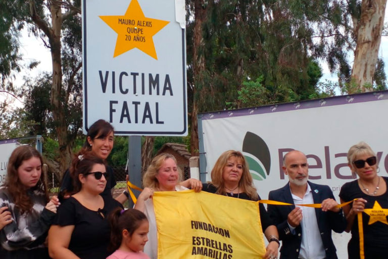 Colocaron una estrella amarilla donde murió un joven que fue atropellado por un móvil policial en General Pico