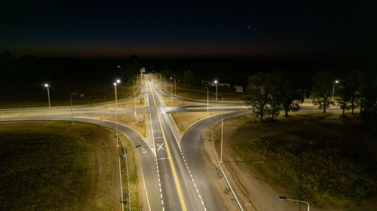 Nuevas luminarias LED en intersecciones clave de rutas nacionales y provinciales