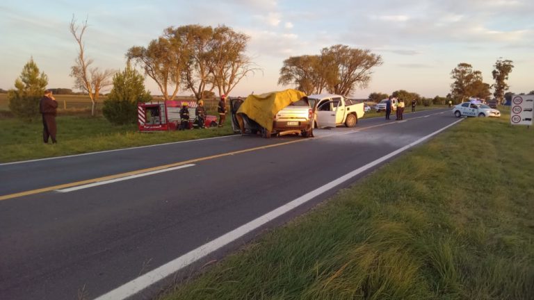 Trágico accidente en la Ruta Nacional 35: tres fallecidos y una persona herida dejó como saldo el siniestro fatal