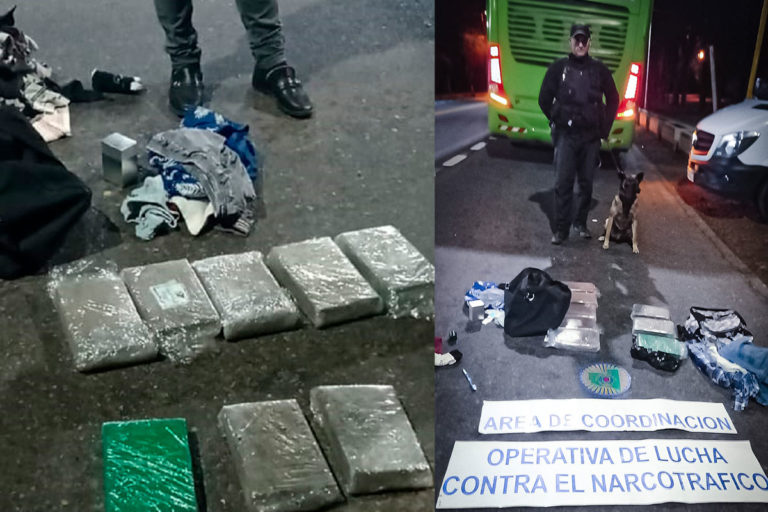Incautan más de 10 kilos de marihuana en colectivo de larga distancia en Puesto Caminero Catriló