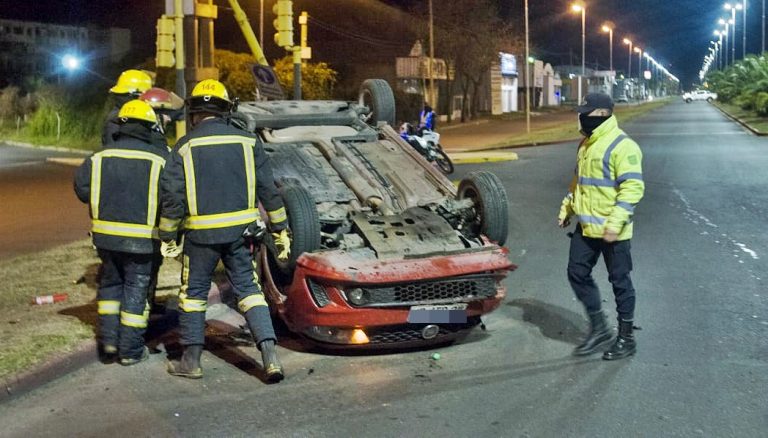 General Pico: choque y vuelco en Calle 9 y 300 deja un Herido