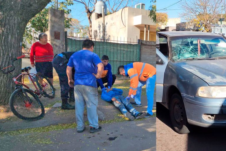 Un adolescente con una posible fractura tras choque entre bicicleta y auto