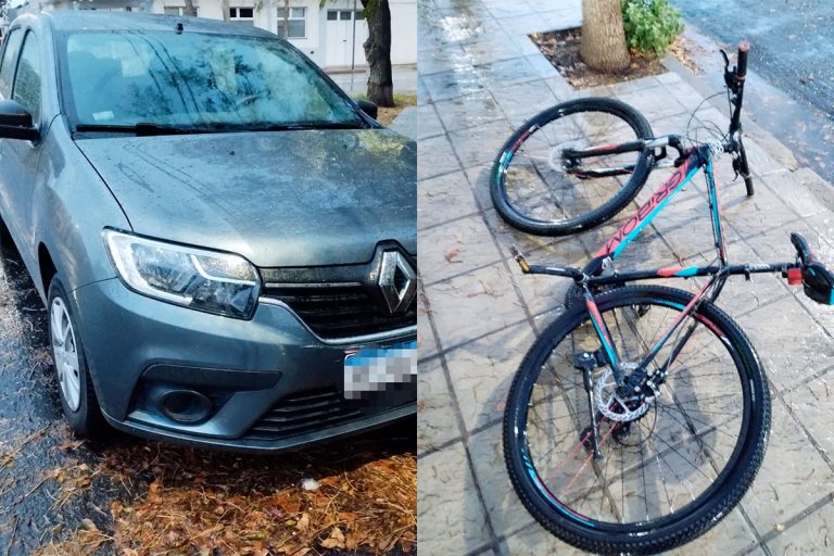 Una mujer con fractura en una pierna tras choque entre bicicleta y auto
