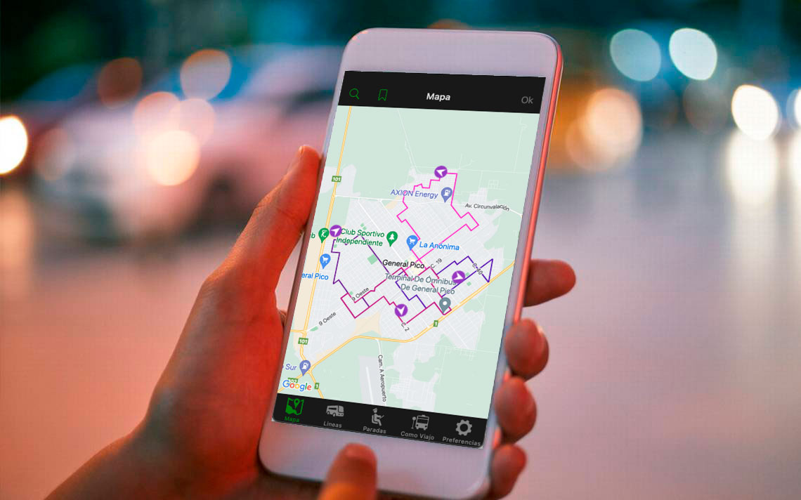 Lanzaron una nueva aplicación para ver en tiempo real la ubicación de los colectivos de CORPICO