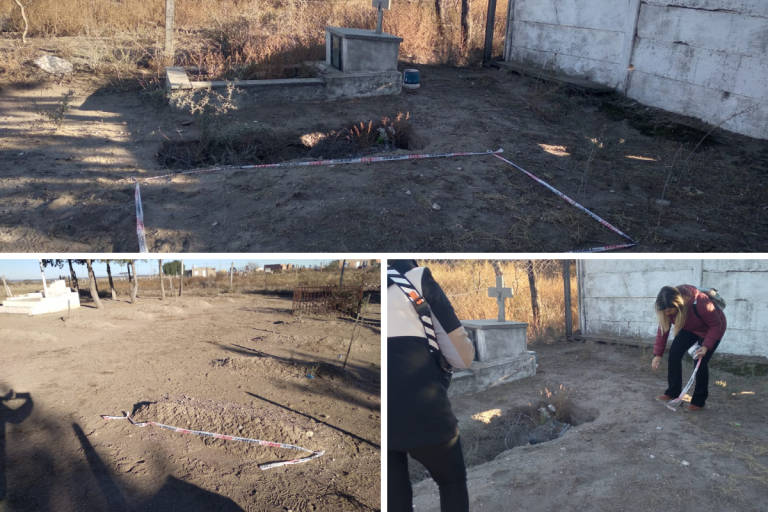 Derechos Humanos: demarcaron enterramientos “NN” en el cementerio de La Adela