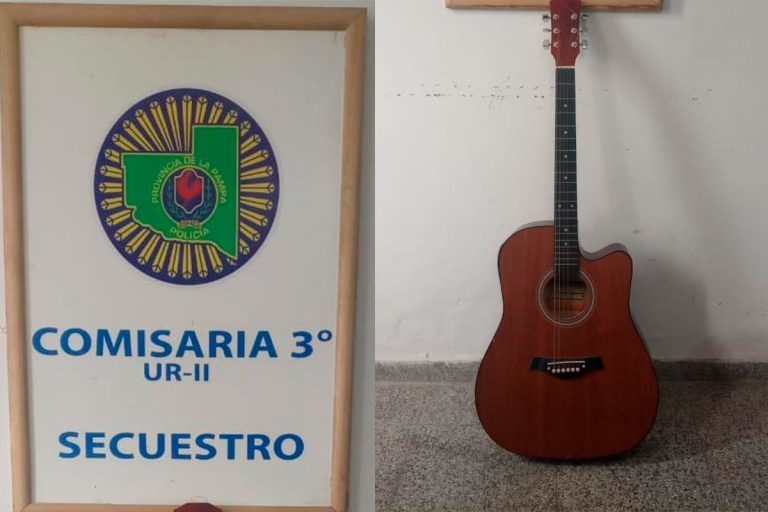 General Pico: recuperan valiosa guitarra criolla eléctrica robada el año pasado gracias a las redes sociales