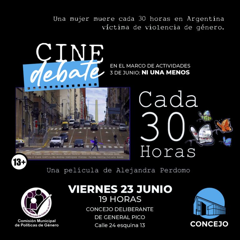 Cine y debate: Con la presencia de su directora se proyectará en el Concejo Deliberante el documental “Cada 30 Horas”