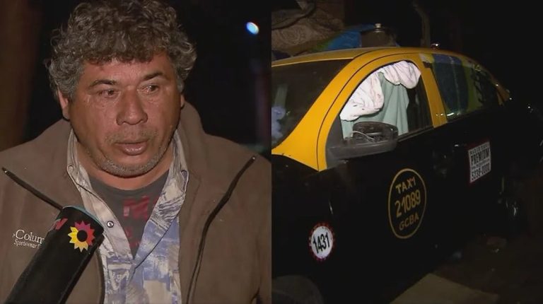 Buenos Aires: era taxista, se quedó sin trabajo porque se le fundió el auto y ahora duerme en la calle con su esposa