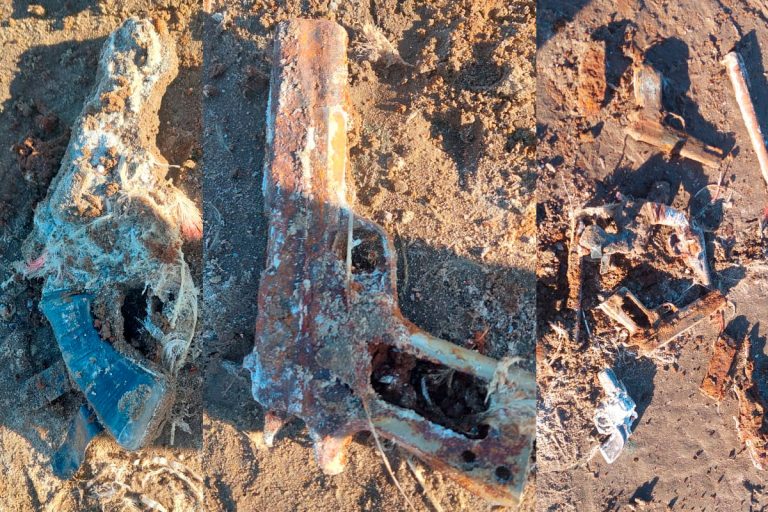 Descubrimiento de armas en una laguna de Colonia Barón despierta intriga y da comienzo a la investigación judicial
