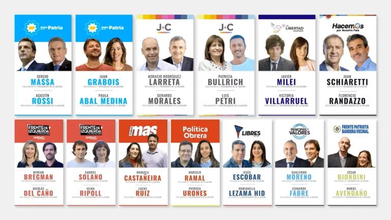 Mirá las trece fórmulas presidenciales que quedaron oficializadas este sábado