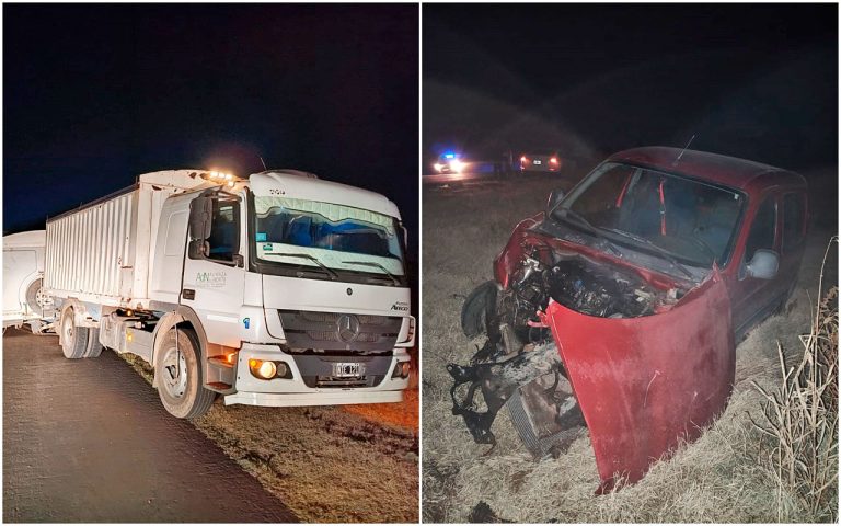 Colisión entre un utilitario y un camión en la Ruta Provincial 1 deja a una mujer hospitalizada
