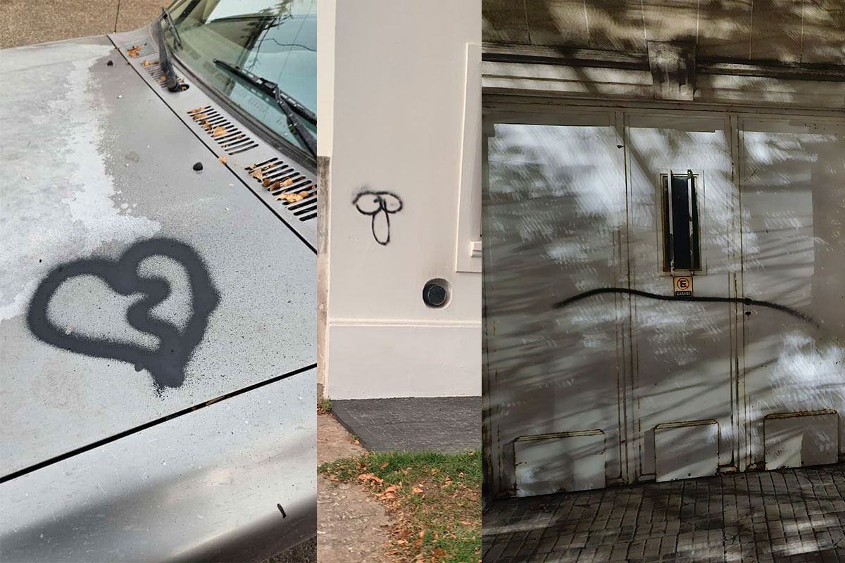 Preocupación en General Pico: vecinos reclaman por pintadas incesantes en propiedades y vehículos