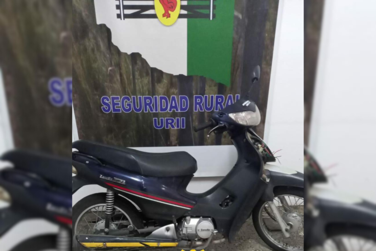 Policía Motorizada y de la Seguridad Rural recuperaron una moto robada en el centro piquense
