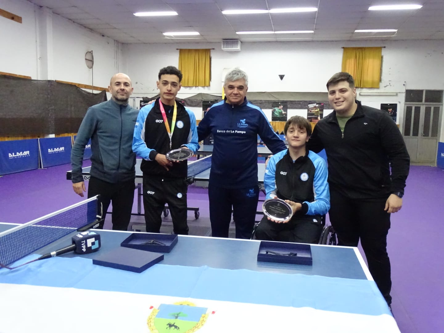 Los tenistas pampeanos, Barrientos y Orozco, fueron reconocidos por su participación en los Juegos ParaPanamericanos de Bogotá