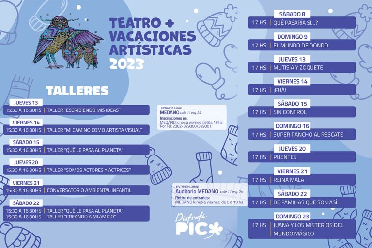 Mirá las actividades libres y gratuitas para este fin de semana de vacaciones en General Pico