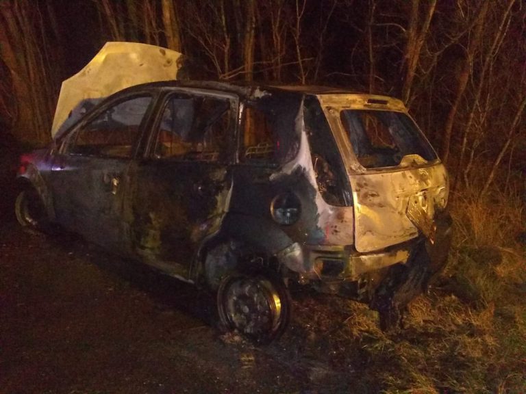 Piquense resultó sin lesiones tras el incendio de su auto camino a Embajador Martini