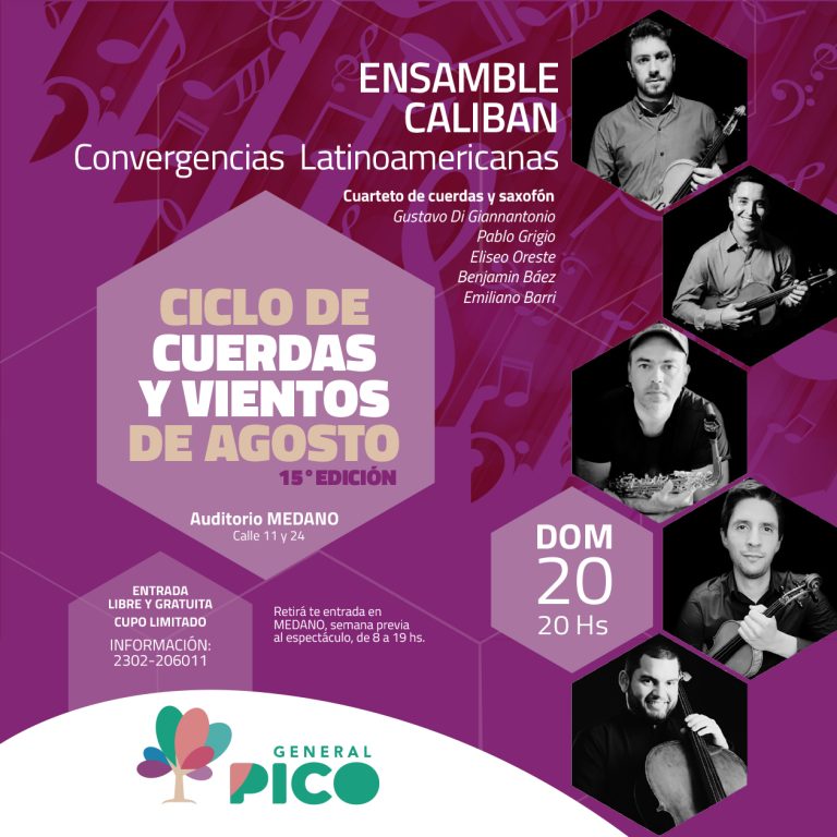 Retirá tu entrada para las 15° edición del ciclo de cuerdas y vientos de agosto con grandes artistas