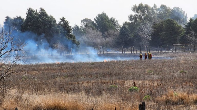 Bomberos combatieron dos incendios en la zona sur de la ciudad al mismo tiempo