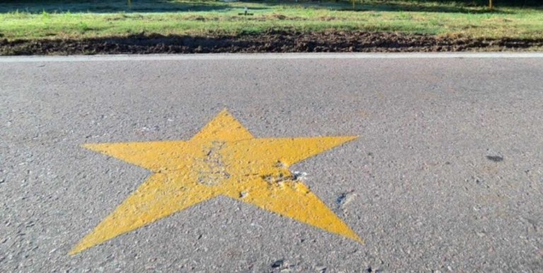 Pintarán estrellas amarillas en General Pico para recordar a víctimas de accidentes de tránsito