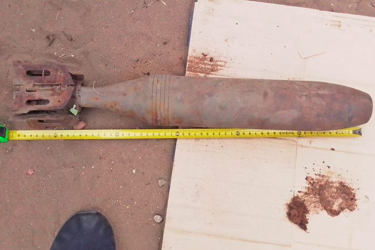 Detonaron la munición de mortero encontrada en General Pico: “no tenía mucha carga por los años, pero era peligroso”
