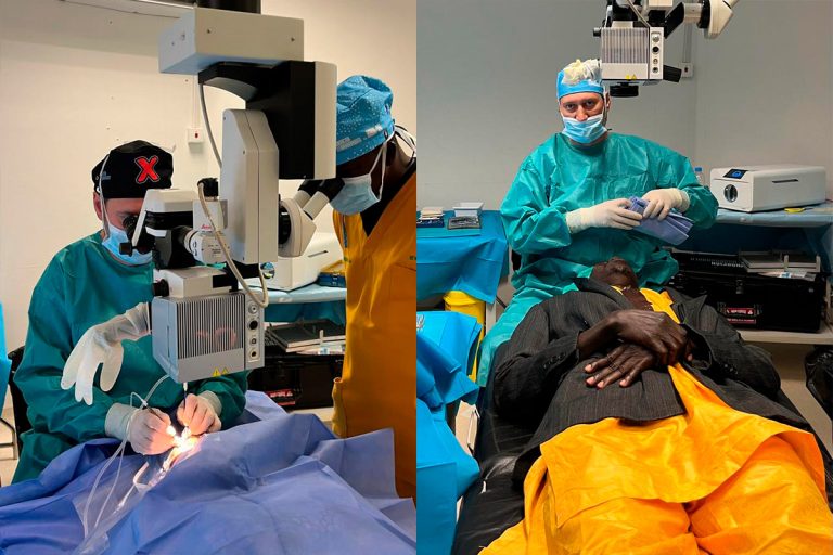 Oftalmólogo piquense en misión humanitaria en África: “Es muy placentero ver la reacción de los pacientes cuando recuperan la visión”