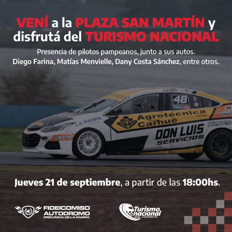 Hoy en Santa Rosa se exhibirán autos del Turismo Nacional en un evento abierto al público