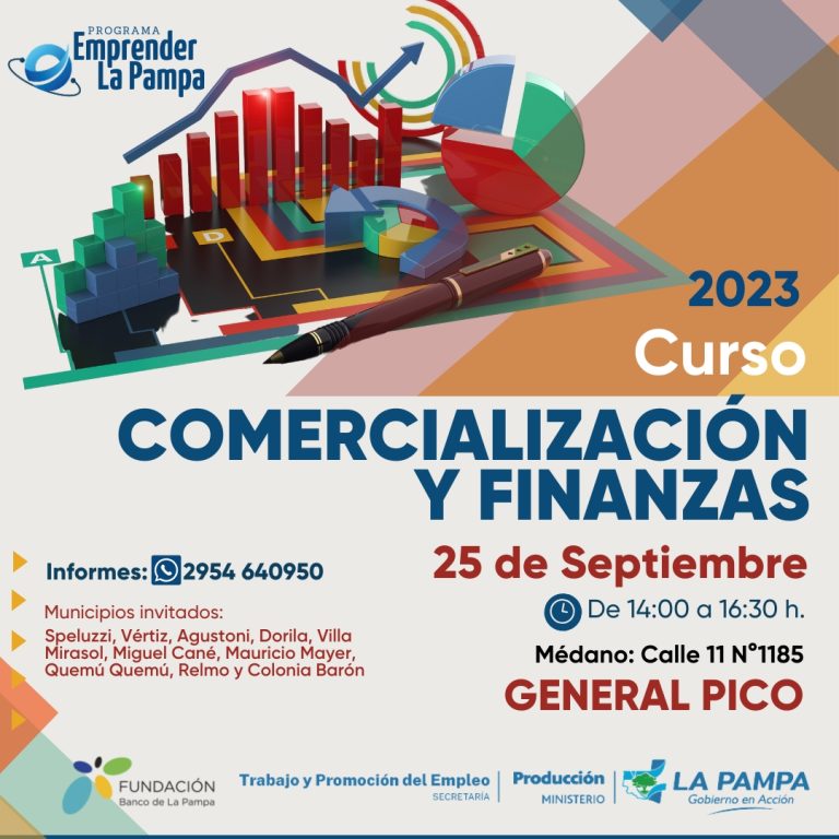 Emprender La Pampa lanza capacitación en Comercialización y Finanzas en 10 localidades