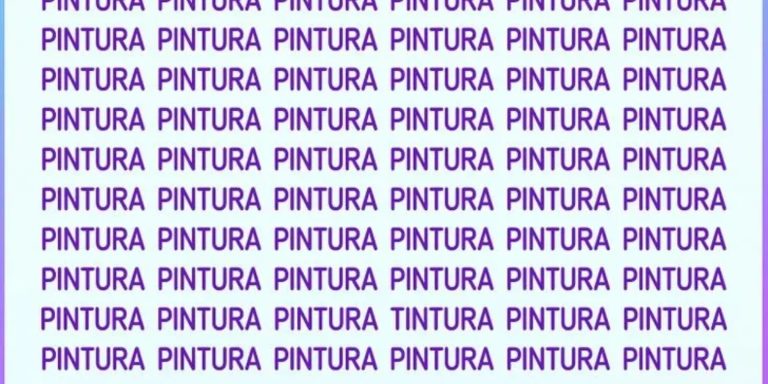 Reto visual nivel extremo: encontrá la palabra “TINTURA” en una multitud de “PINTURA”