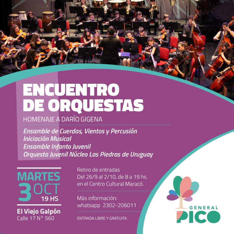 Ya se puede retirar la entrada gratuita para el encuentro de orquestas en homenaje a Darío Gigena
