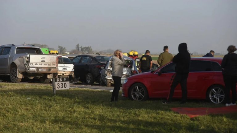 Declararon con muerte cerebral a la nena herida en el choque múltiple a causa de una tormenta de viento
