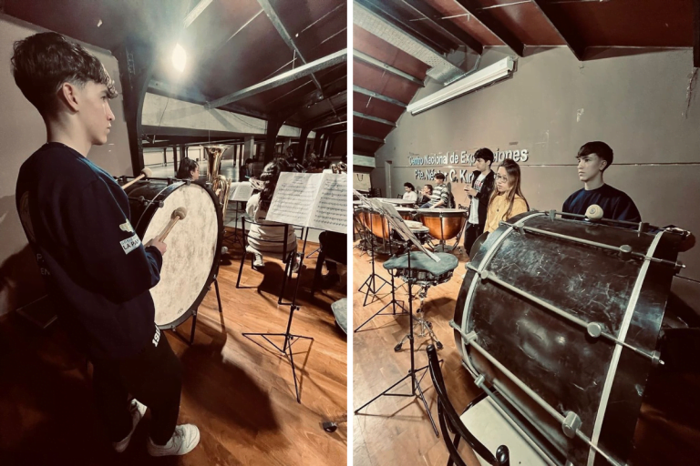 Tomás Ferrero es percusionista del Ensamble de Vientos, Cuerdas y Percusión piquense y participará en un concierto en el CCK esta noche