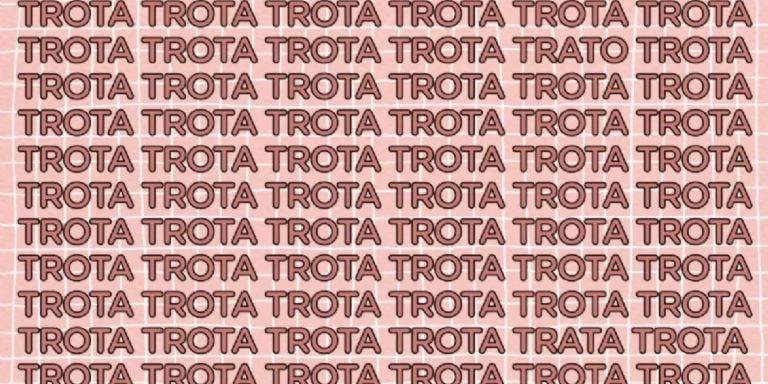 Reto visual del día: encontrá la palabra “TRATO” y “TRATA” en una multitud de “TROTA”