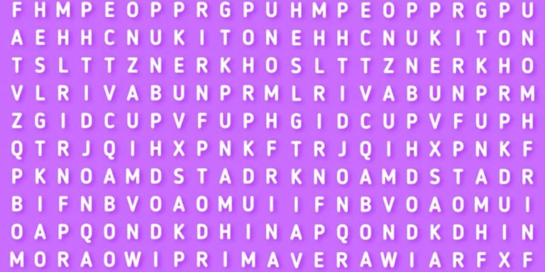 Reto visual para detallistas: encontrá la palabra PRIMAVERA en la sopa de letra