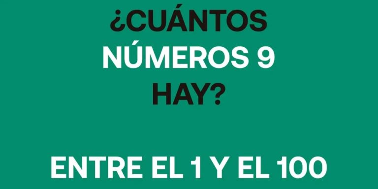 Reto visual del día: descubrí cuántos números 9 hay