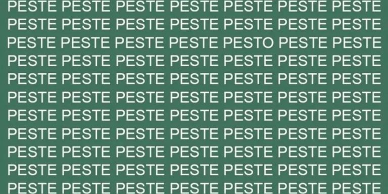 Reto visual del día: encontrá la palabra “PESTO” en una multitud de “PESTE”