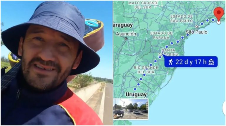 El hincha de Boca que va caminando a Brasil para la final de la Copa pide ayuda: “Estoy con hambre y cansado”