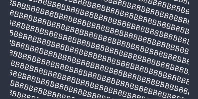 Reto visual del día: encontrá el número 8 en un mar de letras B