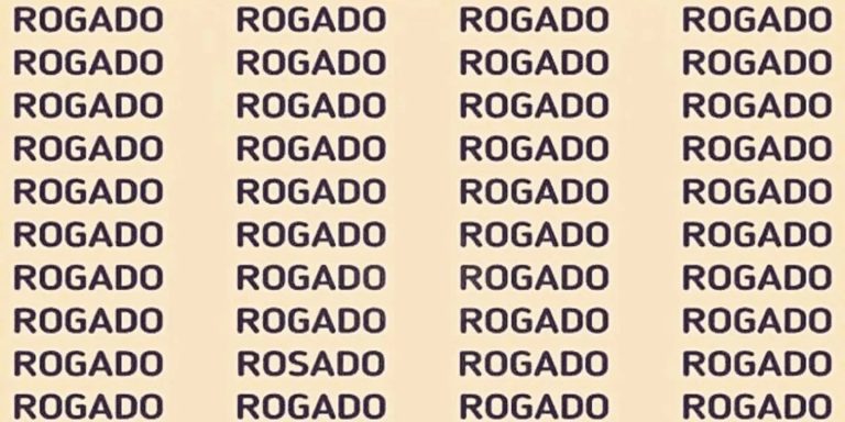 Reto visual del día: encontrá la palabra “ROSADO” en un mar de “ROGADO”