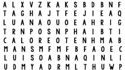 Reto Viral: encontrá “tu nombre” en la sopa de letras