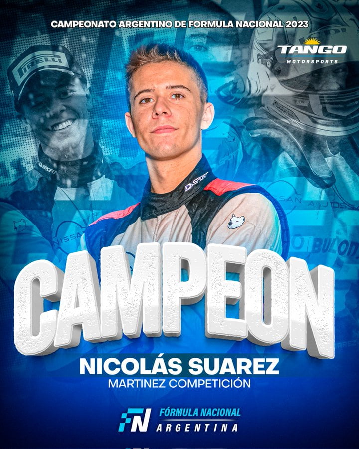 A toda velocidad, Nicolás Suárez se convirtió en el gran campeón de la Fórmula Nacional