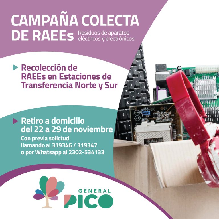 Campaña en General Pico para recolectar residuos electrónicos y reducir su impacto ambiental