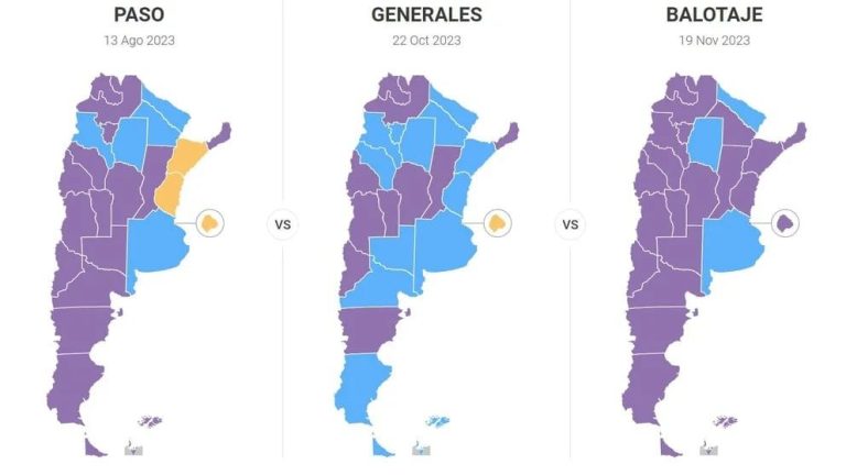 Así quedó el mapa político de la República Argentina tras la victoria de Milei en el balotaje